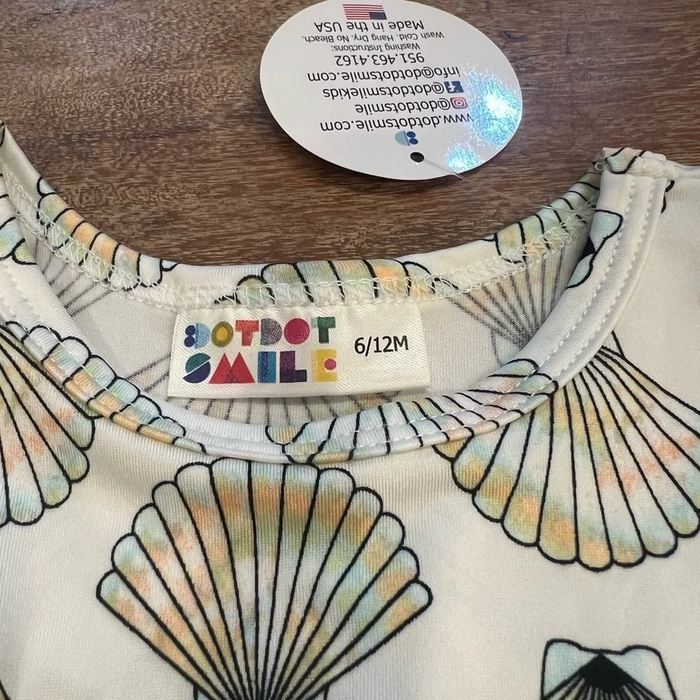 NWT Dot Dot Smiles toddlers seashell‎ dress size 6-12 months